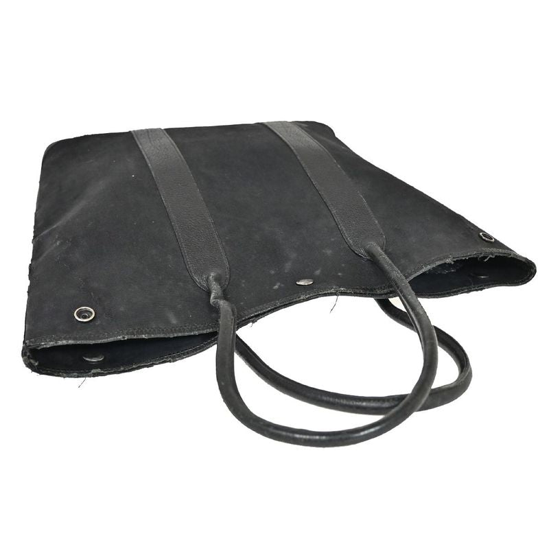 Hermes Garden File Tote Bag Canvas Leather Black ▢I 69fa285