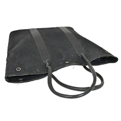 Hermes Garden File Tote Bag Canvas Leather Black ▢I 69fa285