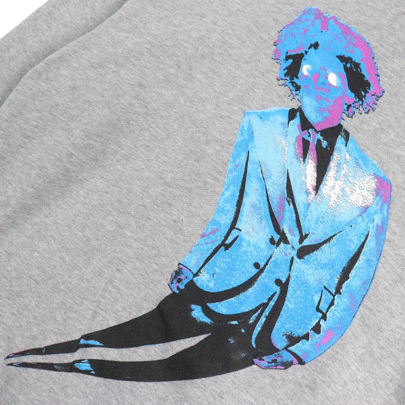 Louis Vuitton 21AW Neon Working Man 100% Cotton Logo Print Pullover Hoodie Grey