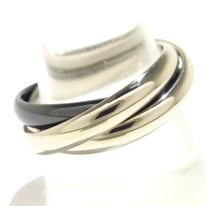 Cartier 3 Rings 59 Trinity 18K White Gold×black