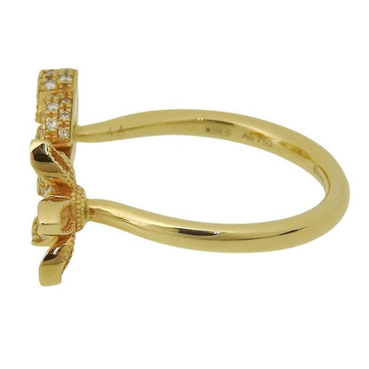 Gucci Flora GG Diamond Ring 18K Yellow Gold 750 Yellow Gold Diamond #14 Approx