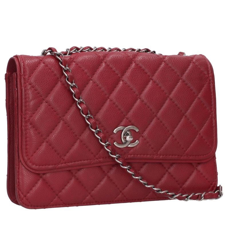 Chanel Caviar Skin Chain Shoulder Bag Women