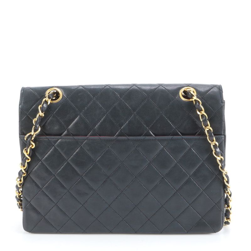 Chanel With Serial Seal Matelasse Lambskin Leather 2WAY Shoulder Bag Crossbody