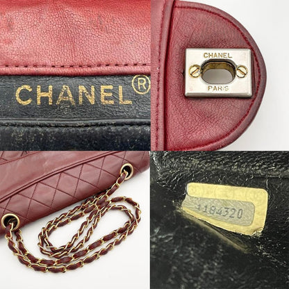 CHANEL 24K Vintage Flap Bag Lambskin Leather Quilted Chain Purse
