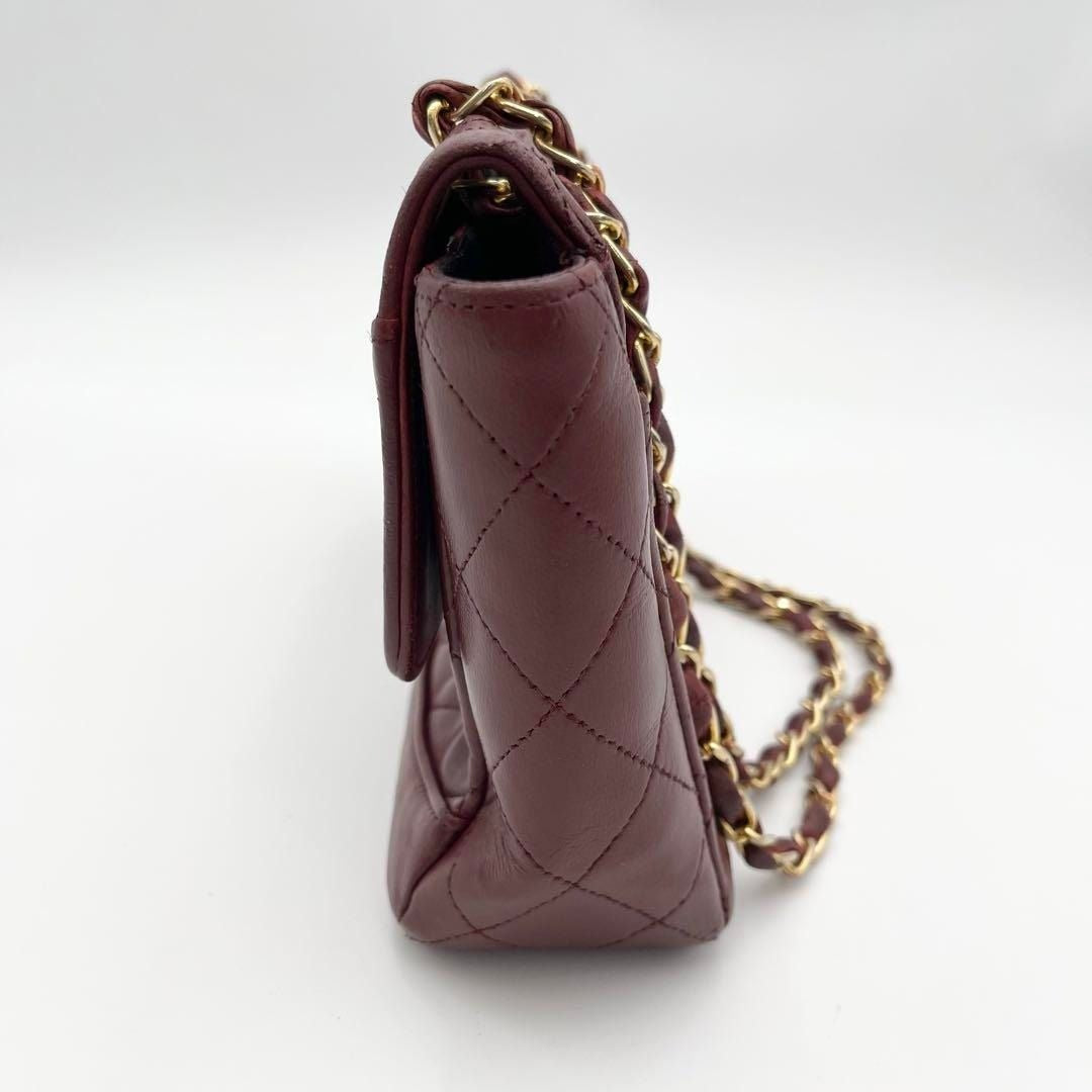 CHANEL 24K Vintage Flap Bag Lambskin Leather Quilted Chain Purse