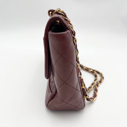 CHANEL 24K Vintage Flap Bag Lambskin Leather Quilted Chain Purse