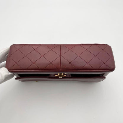 CHANEL 24K Vintage Flap Bag Lambskin Leather Quilted Chain Purse