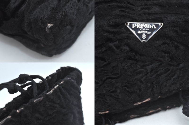 Prada Halaco Hand Tote Bag Black 0178n