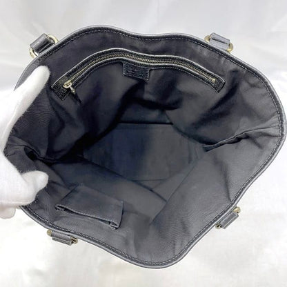 Gucci Tote Bag Black GG Canvas 153009 Light Canvas