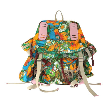 Gucci North Face Flower Multicolor Polyester/cotton/leather Backpack/daypack