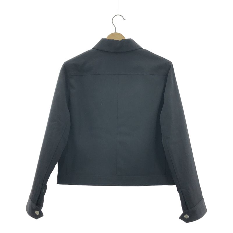 Hermes - Wool Gabardine Croazip Serie Button Jacket - 36 - Black - Women