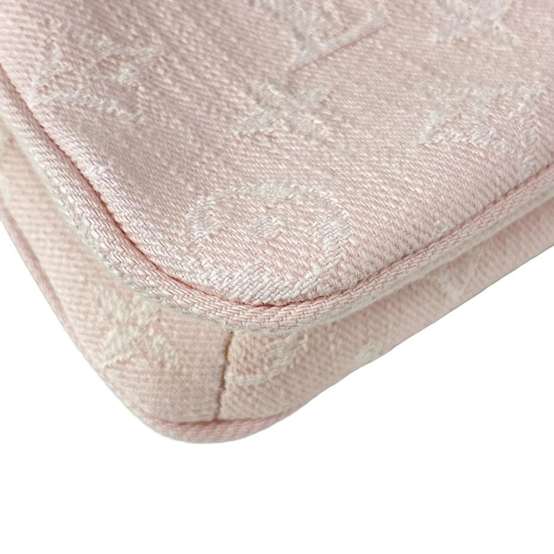 Louis Vuitton Shoulder Bag Monogram Denim Pochette Liv M14159 Washed Pink