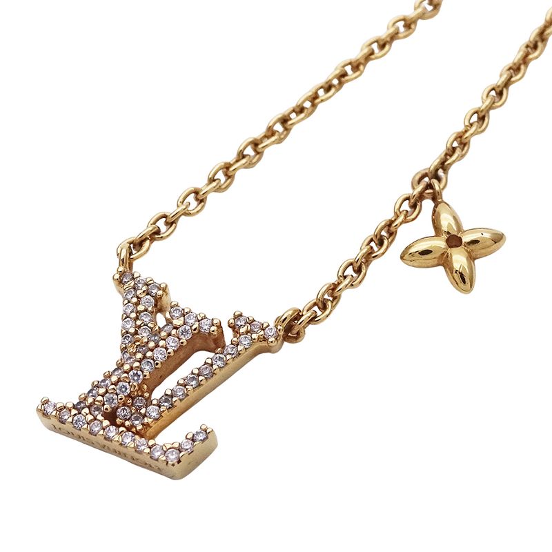 Louis Vuitton Necklace Women's Brand Collier LV Iconic Gold M00596 Rhinestone