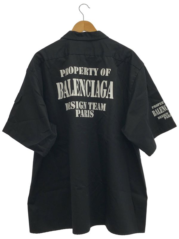 Balenciaga ② 704387 Tkp24 1000 22AW Property Pocket Oversized Shirt S Shirt