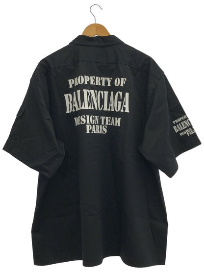 Balenciaga ② 704387 Tkp24 1000 22AW Property Pocket Oversized Shirt S Shirt