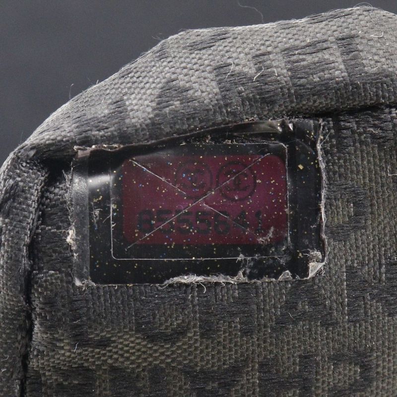 Chanel Chocolate Bar Ice Cube Cotton Black Women's Shoulder Bag