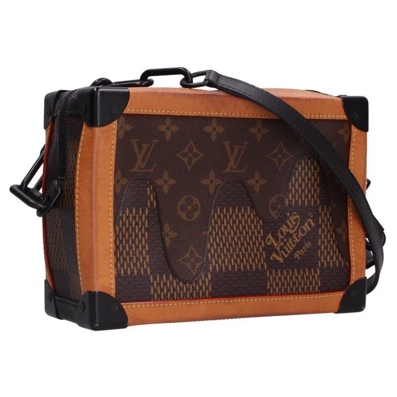 Louis Vuitton X NIGO N40381 Soft Trunk Damier Ebene Giant Monogram Shoulder Bag