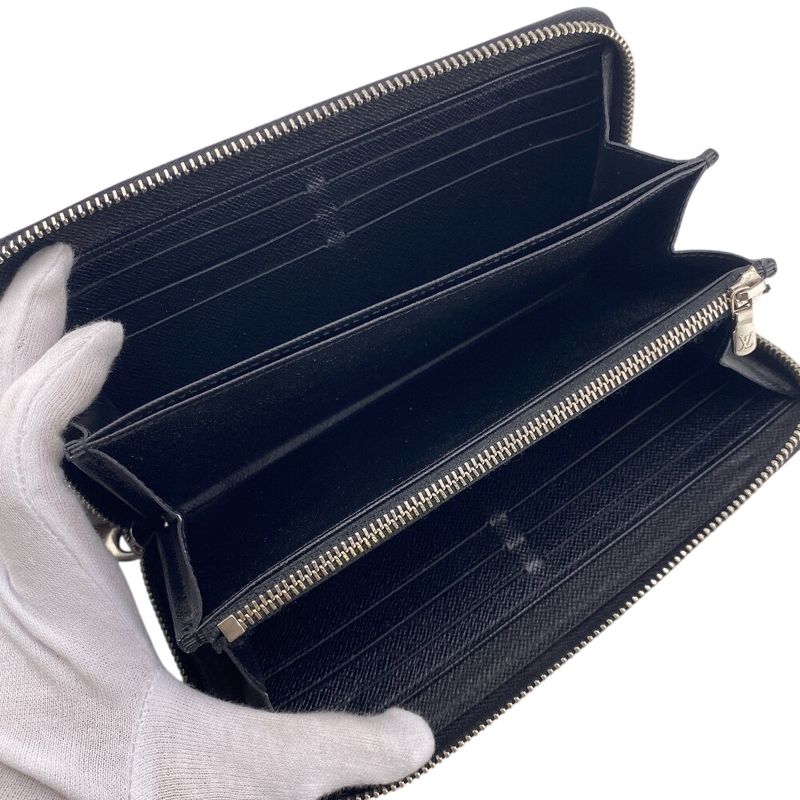 Louis Vuitton M61857 Epi Long Wallet Brand Card Holder Coin Purse Black Men's