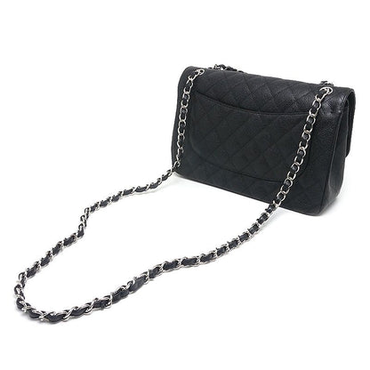 Chanel Matelasse 30 Chain Shoulder Bag W Flap Black And Silver