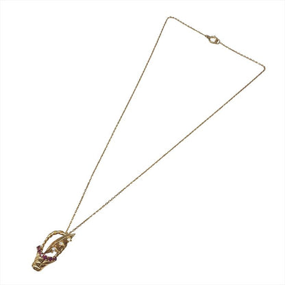 Dior Tin Lantern Necklace With Diamonds 18K Yellow Gold 71g Yellow Gold Ruby