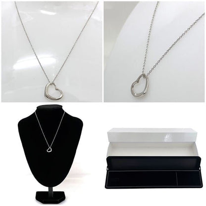 Tiffany & Co Open Heart Necklace Ec22787 Silver