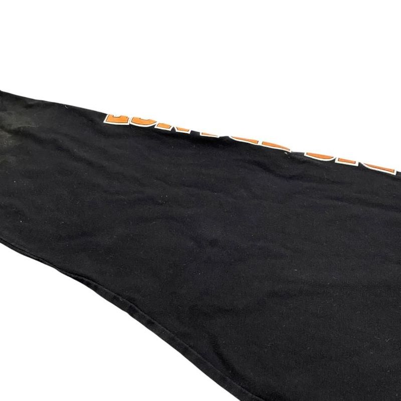 Balenciaga Long Sleeve Long T-Shirt Damaged Logo 681046 5 Size Black Orange