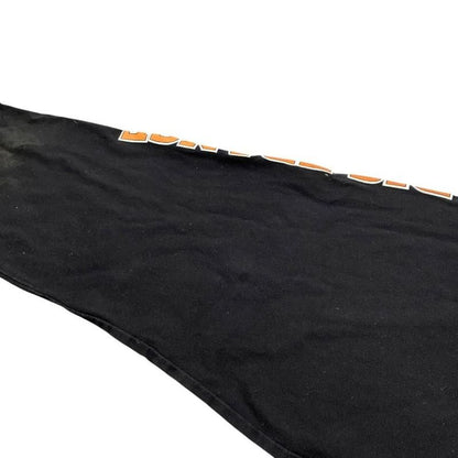 Balenciaga Long Sleeve Long T-Shirt Damaged Logo 681046 5 Size Black Orange