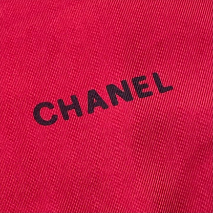 Chanel CC Logo Scarf Large Silk 100% Red