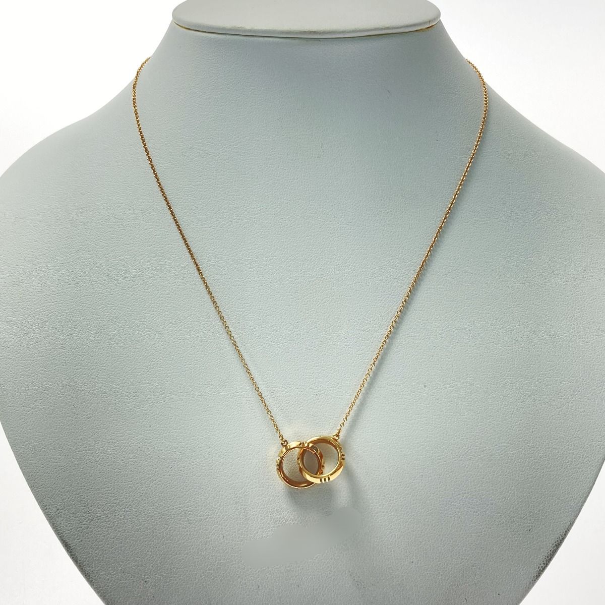 Tiffany & Co Tiffany Atlas X Closed Interlocking Necklace K18yg with Box