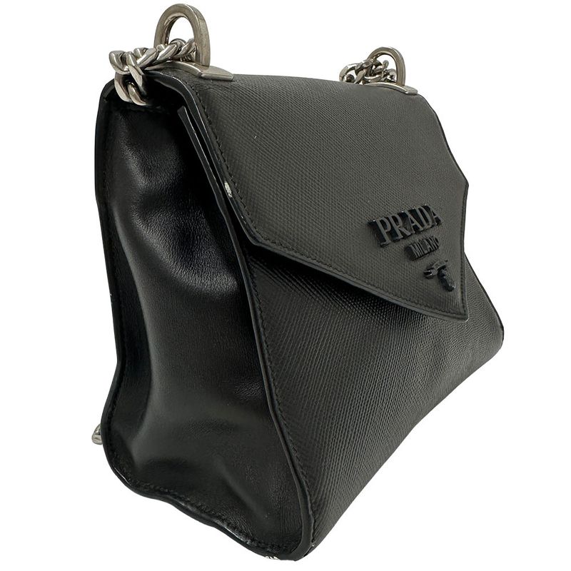 Prada Bag Women's Brand Shoulder Bag Leather Chain Shoulder Black Mini Bag