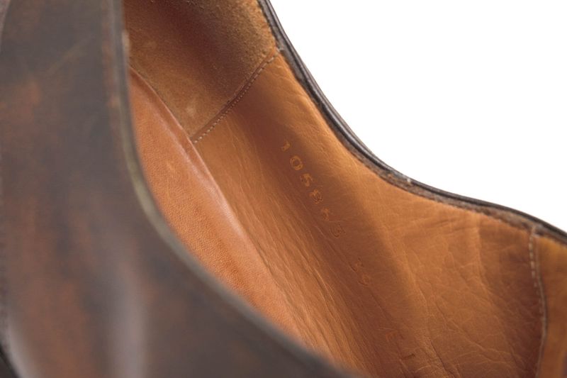 Gucci Shoes Business Shoes Business Men Leather Dark Brown 105863 Antique Dyed