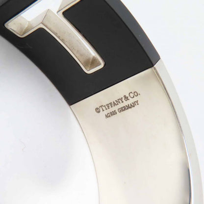 Tiffany & Co T-cut Out Bangle / Bracelet Ag925 Silver Black Ladies