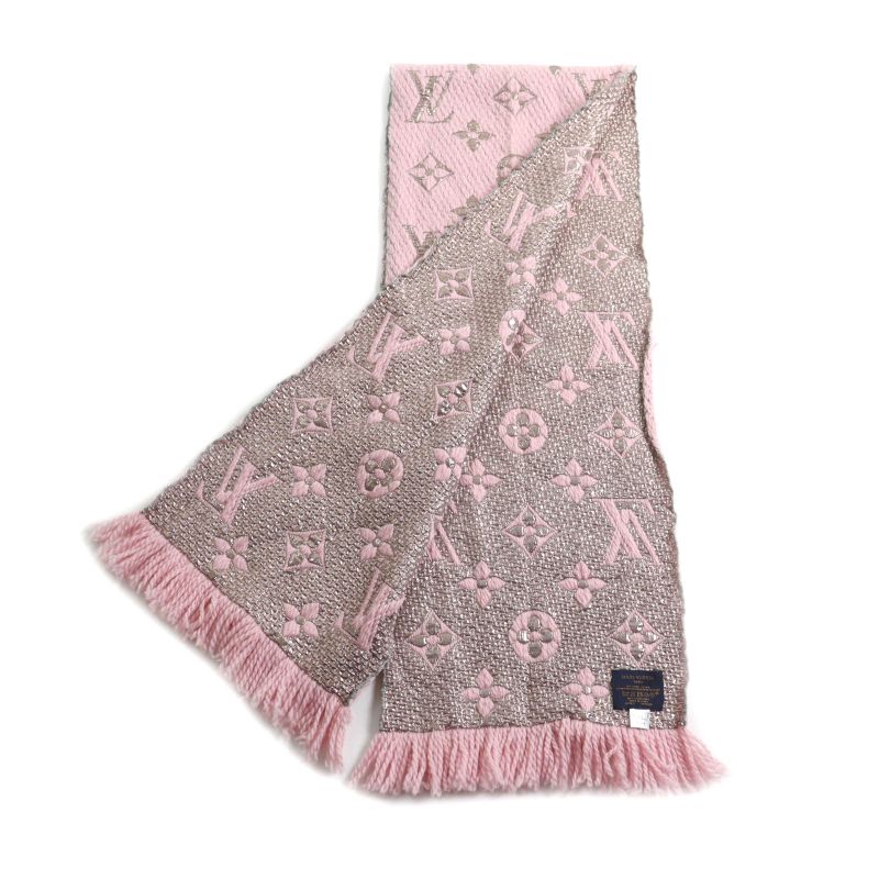 Louis Vuitton 2018 M70466 Logomania Silk Blend Rose Ballerine Monogram Scarf