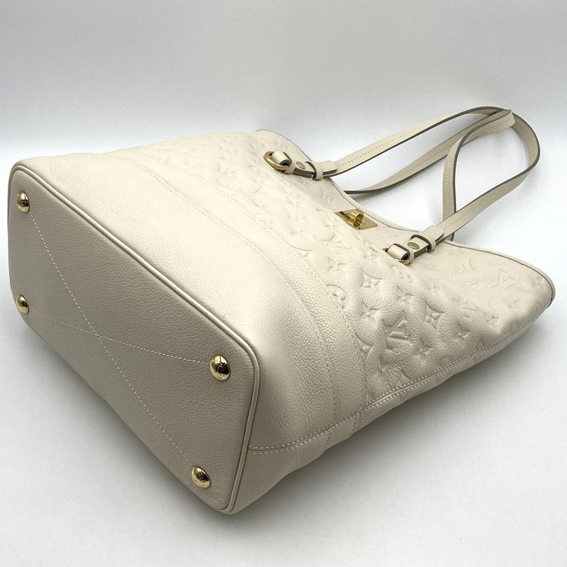 Louis Vuitton Citadines PM M40554 Handbag Tote Monogram Empreinte White Women