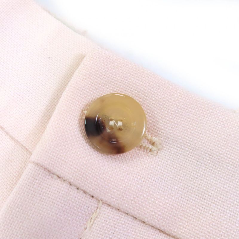 Gucci 22AW 675606 Bermuda Pants Mohair Wool Hem Belt Design Shorts Pink Beige