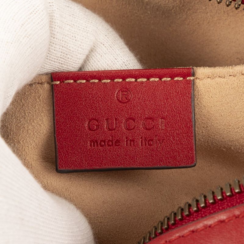 Gucci Marmont Belt Bag Red Calfskin Leather A