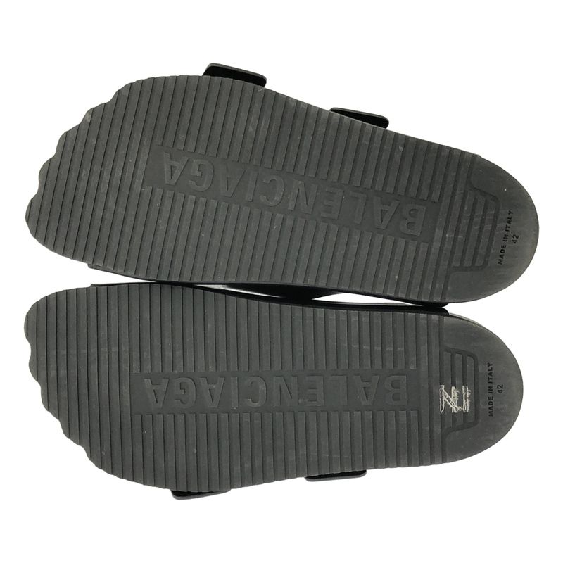 Balenciaga Sunday Leather Strap Sandals - 42 - Black - Men's