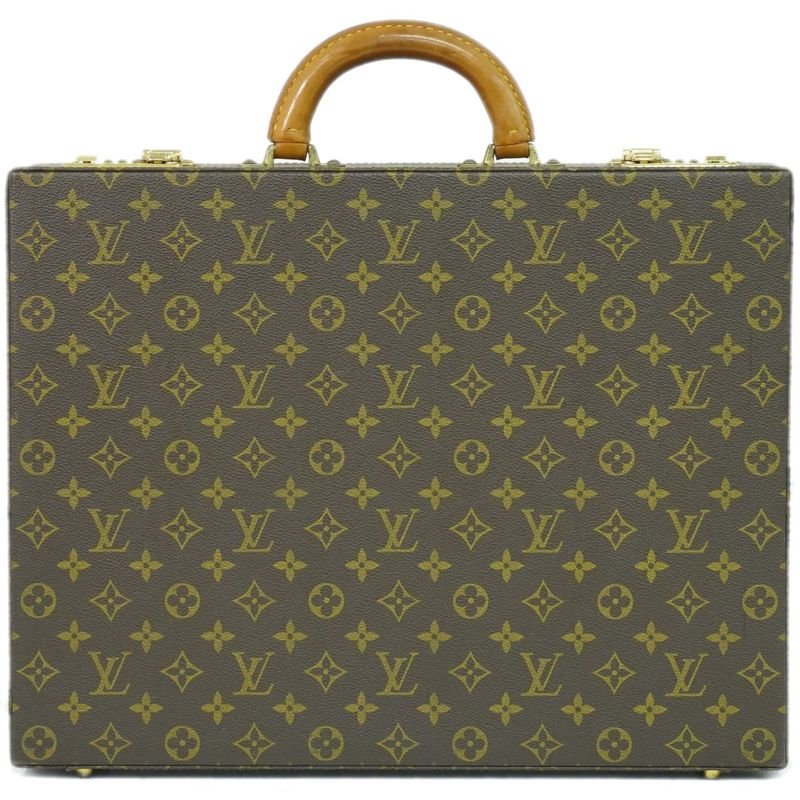 Authentic Louis Vuitton LV Crusher Monogram Attache Case Handbag Brown M53124