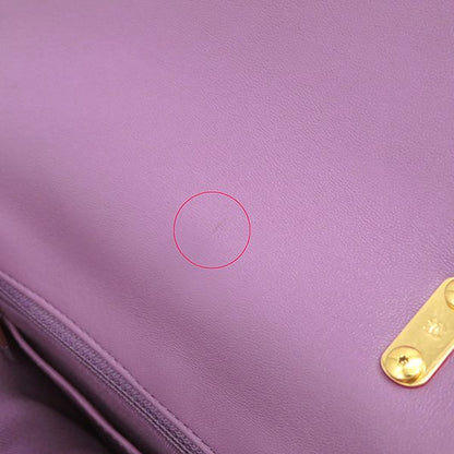 Chanel Shoulder Bag Matelasse Small Flap Lambskin Purple Gold Hardware Chain