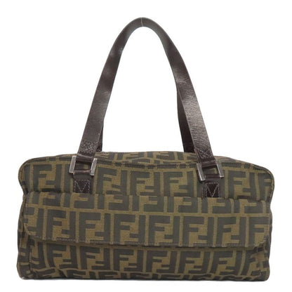 Fendi Zucca Pattern Handbag Canvas Leather Women