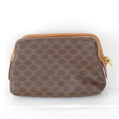 Celine Macadam Pouch Brown PVC Branded Small Bag