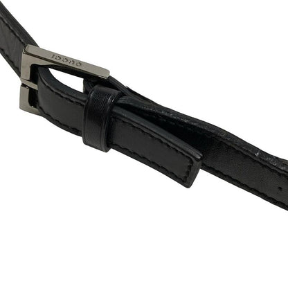 Gucci Shoulder Bag GG Pattern 106250 Black Leather