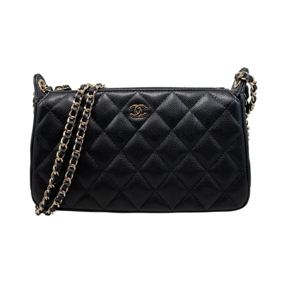 Chanel Shoulder Bag Classic Chain Clutch Mini Ap4704 Matelasse Caviar Skin Coco