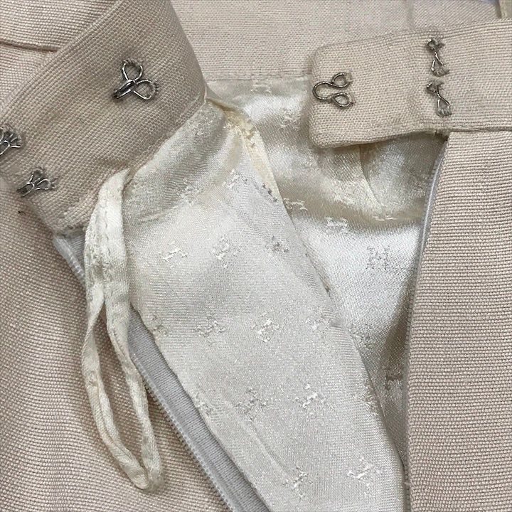 Hermes Jacket Silk Set Skirt Top and Bottom Set Suit Beige