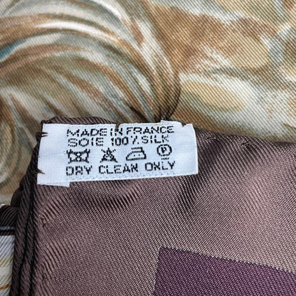 Hermes Carre 90 Victory Of Venice Trophees De Venise Scarf Silk Brown Horse