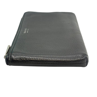 3018 Tiffany & Co Tiffany & Co Zip Wallet L-Shape Black Light Blue Silver