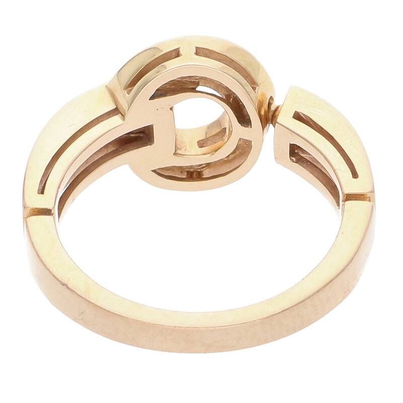 Bulgari 18K Pink Gold Pink Gold Pavé Diamond Ring Ladies No 10