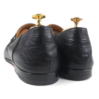 Hermes 2023 231992 Leather Silver Hardware H Logo Square Toe 2 Way Loafer