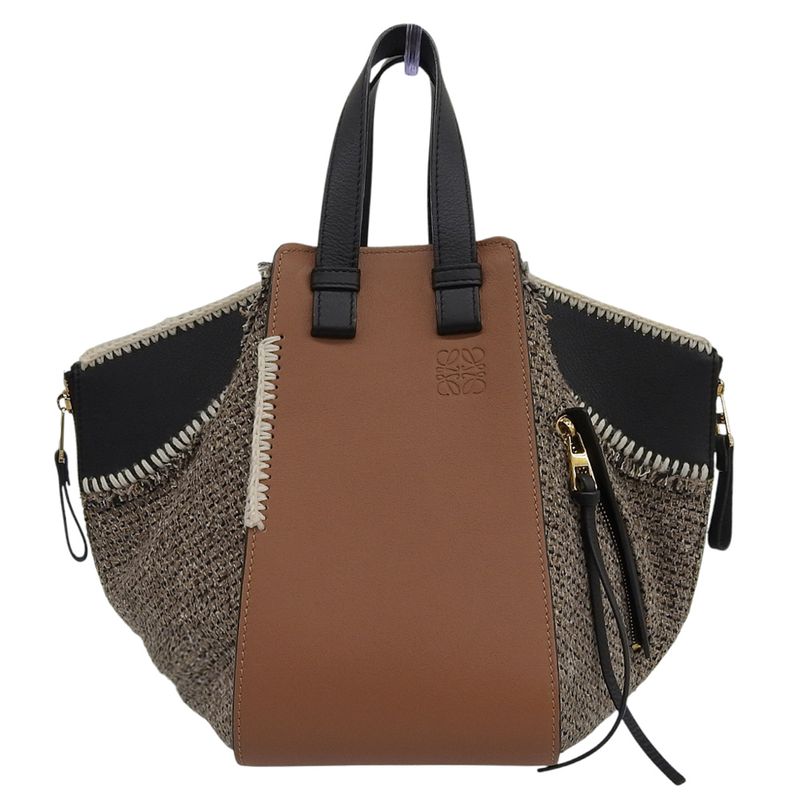 Loewe 2019 Item Hammock Anagram Leather Tweed Tote Handbag S Lady Office Travel