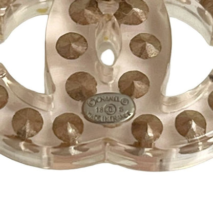 Chanel Coco Mark Plastic Rhinestone Earrings 18S